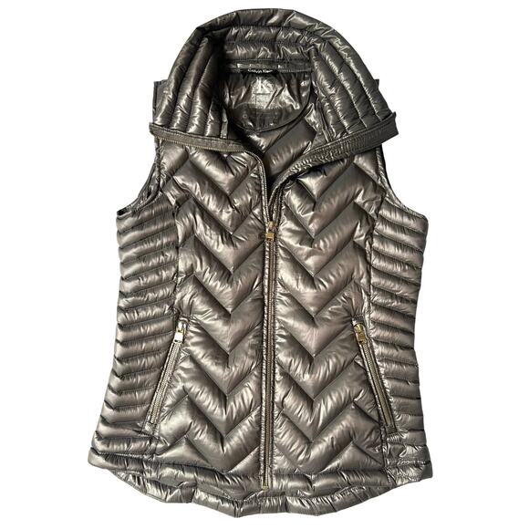 Calvin Klein Performance Quilted Down Vest Black S Security Pocket - Picture 1 of 7